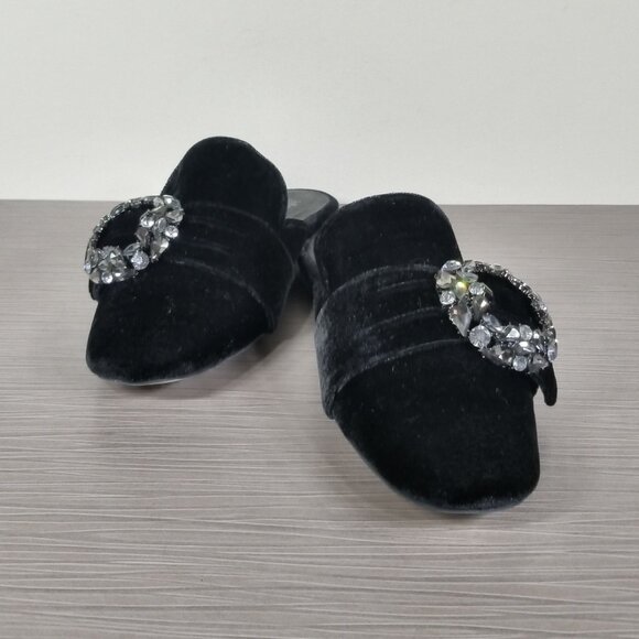 Jeffrey Campbell Ravis Slip-On Mule, Black Velvet, Womens Size 6 M - Picture 4 of 13